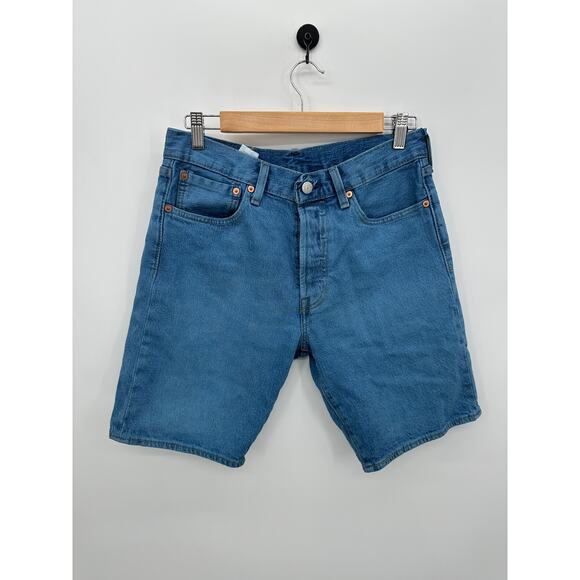 Levi's Mens 501 Button Fly Denim Shorts Size 31 Dad Jorts Jean 9" Inseam - Picture 1 of 7